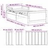 vidaXL Gultas rāmis ar matraci Balts 80 x 200 cm Ciets priedes koks