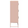 vidaXL Highboard Pink 68x39x123 cm Tērauds