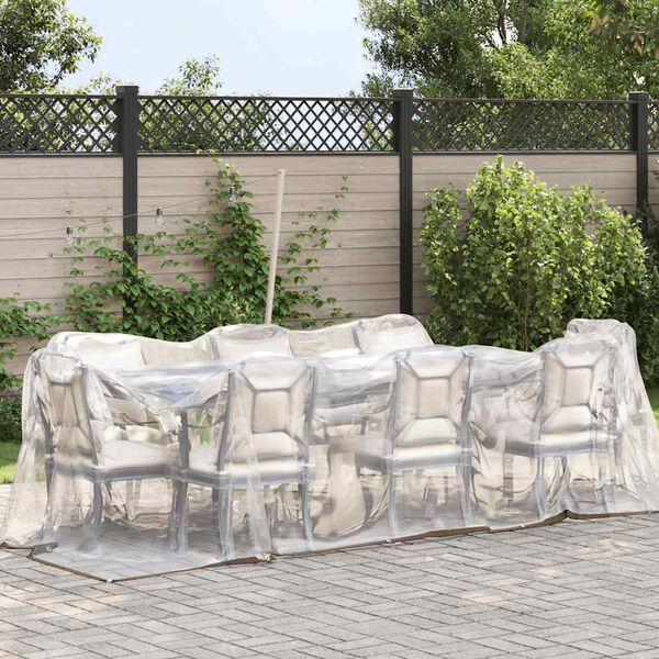 vidaXL Caurspīdīgs Brezents ar cilpām 2x5 m Polietilēns