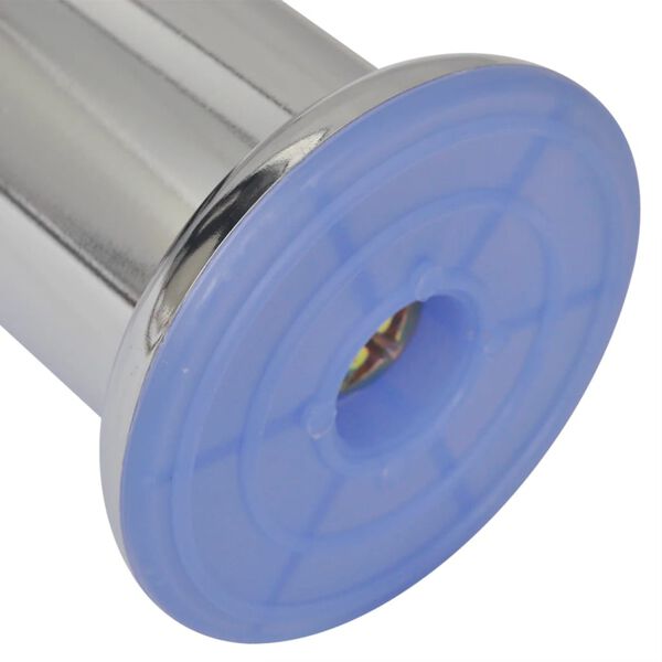 vidaXL dīvāna kājas, 8 gab., apaļas, hroms, 60 mm