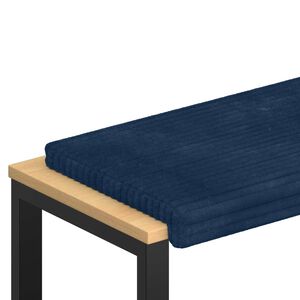 vidaXL Solspilvens Mīksts kordūrs Tums zils Dziļums 35 cm