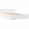 vidaXL Gultas rāmis 2 pcs Balts 150 x 200 cm Inženierijas koks