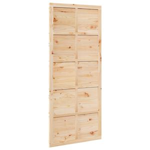 vidaXL &Scaron;ķūņa durvis 100 x 2,5 x 208 cm Priedes masīvkoks Dabiska
