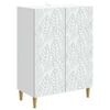 vidaXL Puse Balts 66 x 34,5 x 90 cm Inženierijas koks