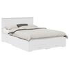 vidaXL Gultas rāmis ar atvilktni Balts 150 x 200 cm Inženierijas koks