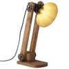 vidaXL galda lampa, 25 W, melna, 23x13x52 cm, E27