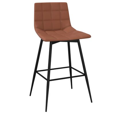 vidaXL bāra krēsls, gaiši brūna mākslīgā āda