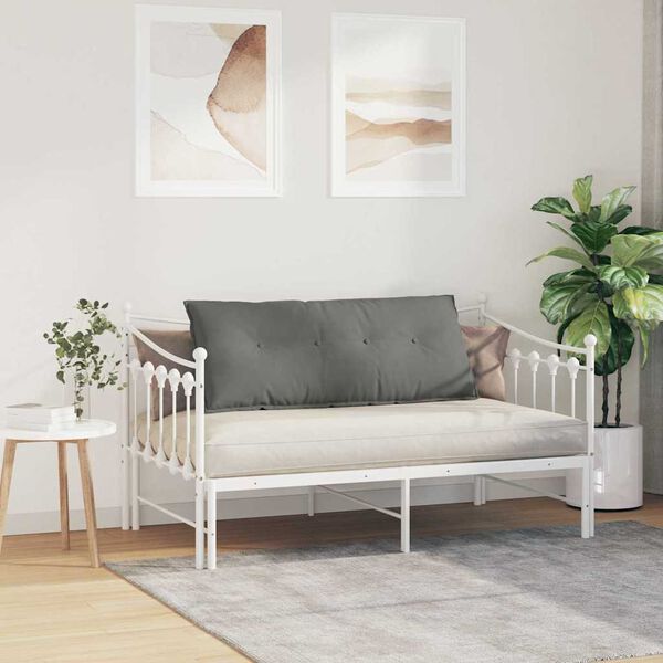 vidaXL Atpakaļ spilvens Tum&scaron;i pelēks 120 x 50 cm Mikrofibra