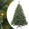 vidaXL Mākslīgā Ziemassvētku eglīte su 150 LED Zaļa 120 cm PE un PVC
