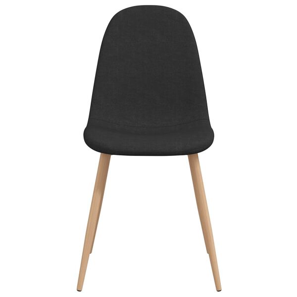 vidaXL virtuves krēsli, 4 gab., melns audums