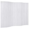 vidaXL istabas aizslietnis, bambuss, balts, platums 250 cm, augstums 165 cm