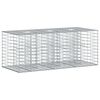 vidaXL Gabions pacelta gulta 140 x 60 x 55 cm Cinkota tērauda Sudraba