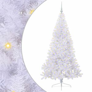 vidaXL Mākslīgā Ziemassvētku eglīte Balts 180 cm PVC un tērauds