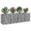 vidaXL Gabions pacelta gulta Sudraba 200 x 50 x 60 cm Cinkots tērauds