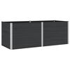 vidaXL Augstā puķu kaste Melns 250 x 100 x 91 cm WPC un alumīnijs