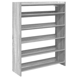 vidaXL apavu plaukts pelēka ozola 80x25x100 cm inženierijas koks