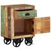 vidaXL naktsskapītis ar riteņiem, 40x30x57 cm, pārstrādāts masīvkoks