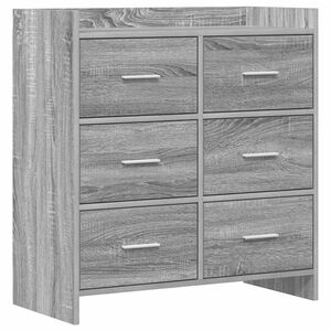 vidaXL Puse Pelēks Sonoma 75 x 33 x 80 cm Inženierijas koks