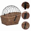 vidaXL velosipēda aizmugurējais grozs ar pārsegu, 55x31x36 cm, vītols