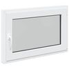 vidaXL Pagraba logs RISOR 90 x 70 cm PVC un stikls Balts