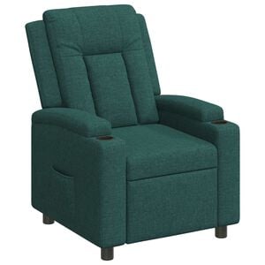 vidaXL Atzveltnes krēsls Tum&scaron;i zaļ&scaron; 75 x 95 x 100 cm Audums