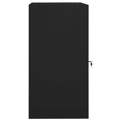 vidaXL seglu skapis, melns, 53x53x105 cm, tērauds