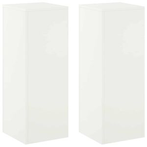 vidaXL Augu statīvs 2 pcs Balts 30 x 30 x 80 cm Tērauds