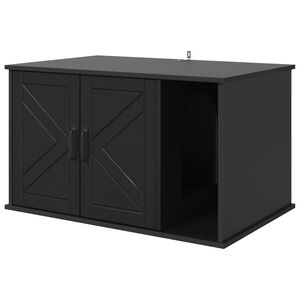 vidaXL Kaķu māja Melns 85 x 55 x 50,5 cm Inženierijas koks
