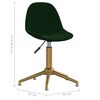 3086130 vidaXL Swivel Dining Chairs 4 pcs Dark Green Velvet(2x333520)
