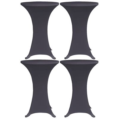 vidaXL galdu pārvalki, 4 gab., 60 cm, elastīgi, antracīta pelēki