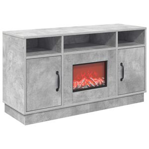 vidaXL Elektriskais kamīns Betona 100 x 33 x 55 cm Inženierijas koks