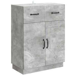 vidaXL Puse Betona pelēks 66 x 34,5 x 87 cm Inženierijas koks