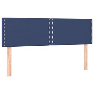 vidaXL gultas galvgaļi, zils, 144x5x78/88 cm, audums