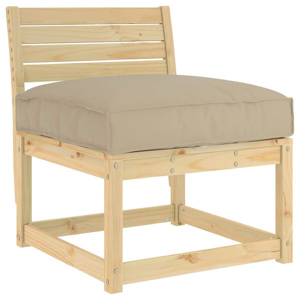 vidaXL Spilvens Pelēkbrūna 70 x 70 x 12 cm Oksforda audums