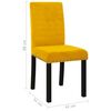 vidaXL virtuves krēsli, 6 gab., dzeltens samts