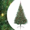 vidaXL Mākslīgais LED Ziemassvētku eglīte Zaļa 210 cm PVC