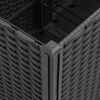 vidaXL dārza puķu kaste, melna, 160x160x53 cm, PP