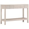 vidaXL konsoles galdiņ&scaron;, balts, 110x35x75 cm, mango masīvkoks