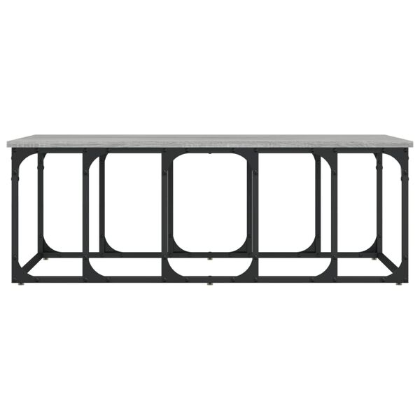 vidaXL kafijas galdiņ&scaron;, pelēcīgs, 100x50x35,5 cm, inženierijas koks