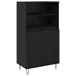 vidaXL Augstais skapītis Melna 60 x 36 x 110 cm Inženierijas koks