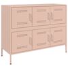 vidaXL kumode, rozā, 100,5x39x79 cm, tērauds