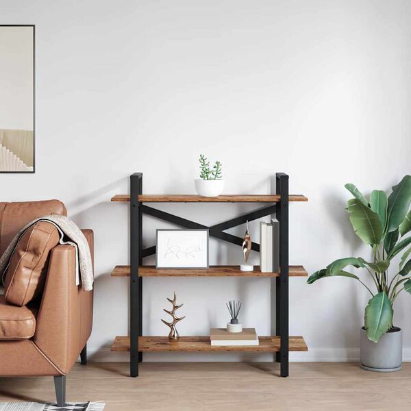 vidaXL Grāmatu plaukts Vecs koks 100 x 33,5 x 102 cm Inženierijas koks