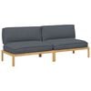 vidaXL Dīvānu komplekts Antracīts 240 x 92 x 69 cm Cietā akācijas koks