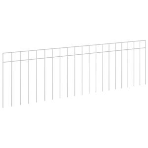 vidaXL Dārza žoga panelis 24 gab. 100 x 30 cm Cinkota tērauda Sudraba