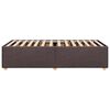 vidaXL gultas rāmis bez matrača, tum&scaron;i brūns, 80x200 cm, audums