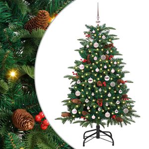 vidaXL Mākslīgā Ziemassvētku eglīte su 150 LED ar statīvu Zaļa 150 cm