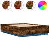 vidaXL gultas rāmis ar LED, ozola, 120x200 cm, inženierijas koks