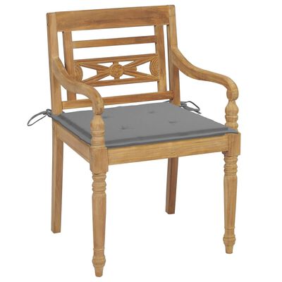 vidaXL dārza krēsli ar matračiem, 8 gab., masīvs tīkkoks