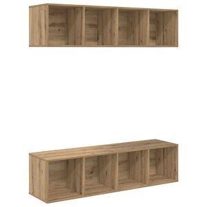 vidaXL TV skapī&scaron;u komplekts 2 pcs Artisānā ozols 37 x 37 x 142,5 cm