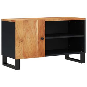 vidaXL TV skapītis, 80x33x46 cm, akācijas masīvkoks, inženierijas koks